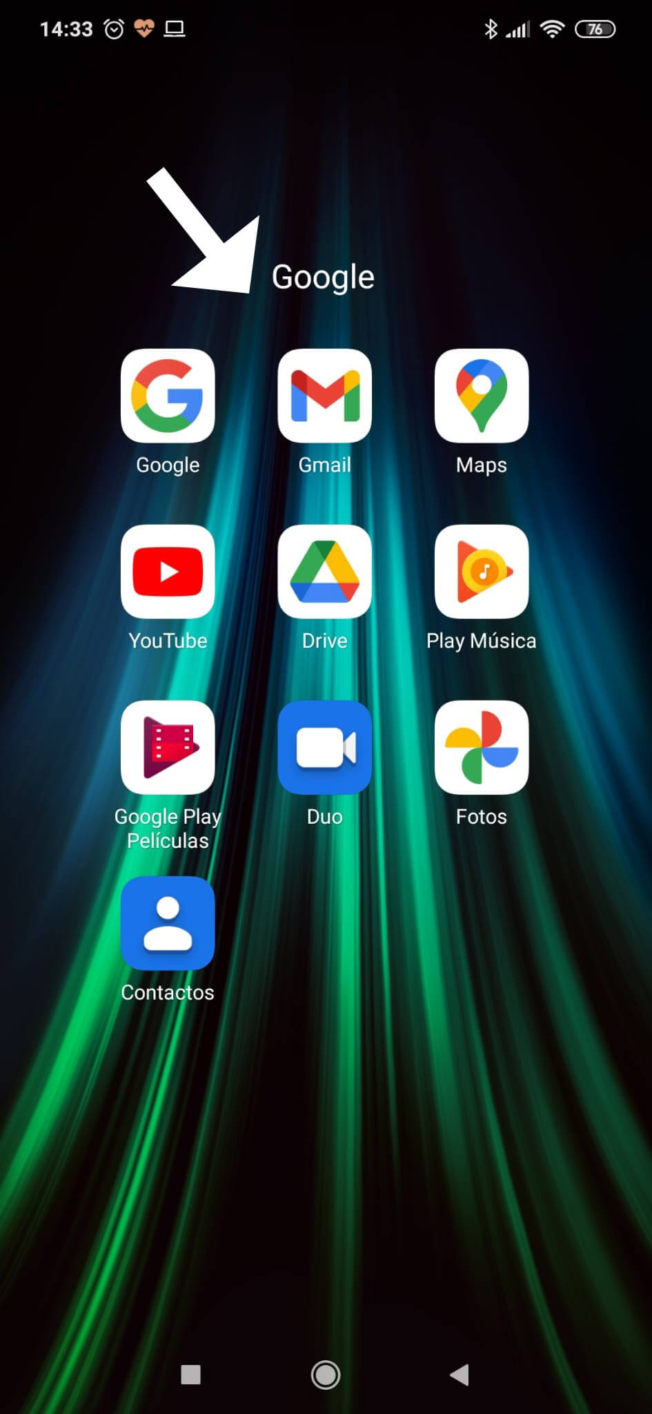 buscar gmail en las aplicaciones de Xiaomi